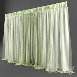 White curtains with citric veil 