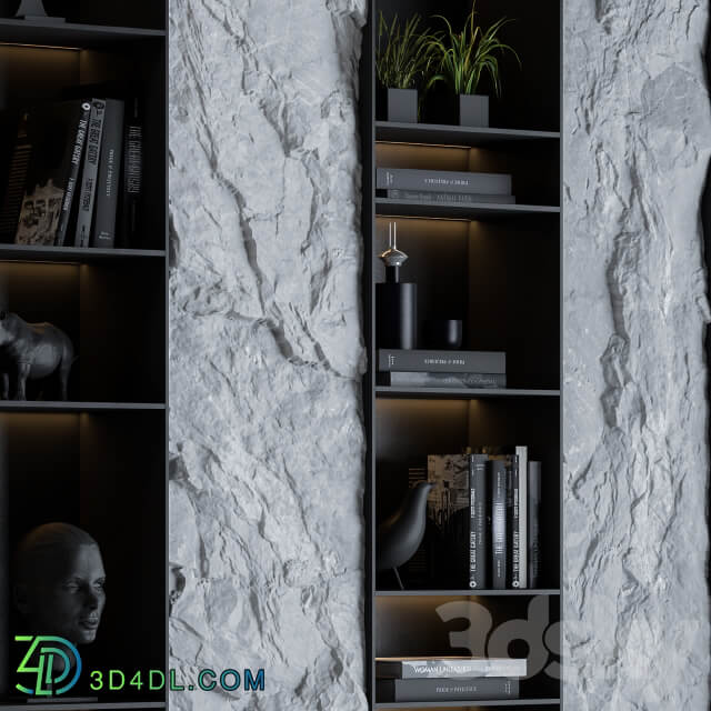 Other Display cabinet with Rock panel Black