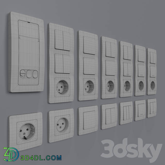 Miscellaneous Sockets and switches Schneider Electric Blanca of internal installation