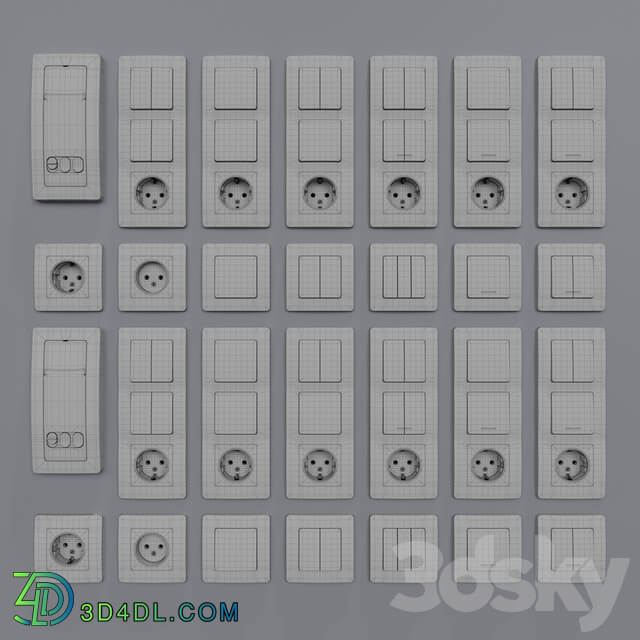 Miscellaneous Sockets and switches Schneider Electric Blanca of internal installation