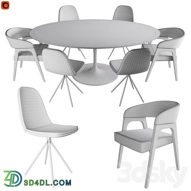 Table Chair Table Tulip chairs Salerno and Bern Deephouse