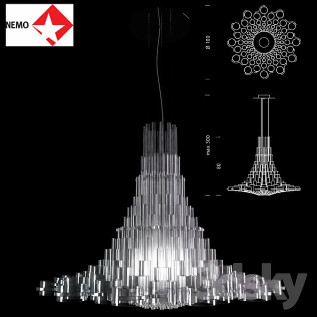 Uma NEMO Divisione luci di Cassina Pendant light 3D Models