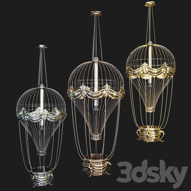 Chandelier Balloon Pendant light 3D Models