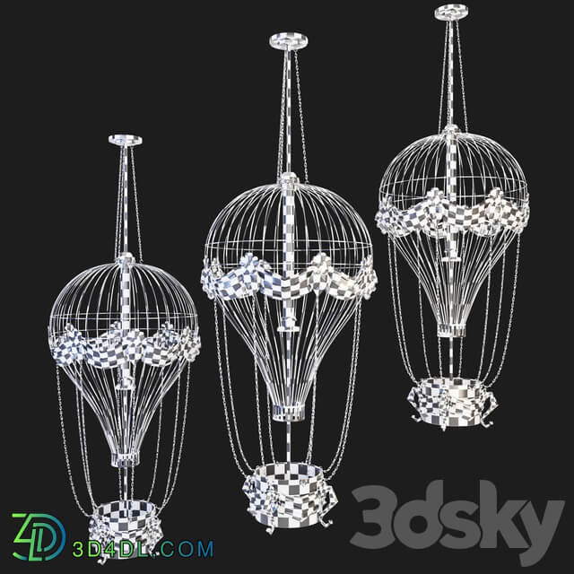 Chandelier Balloon Pendant light 3D Models