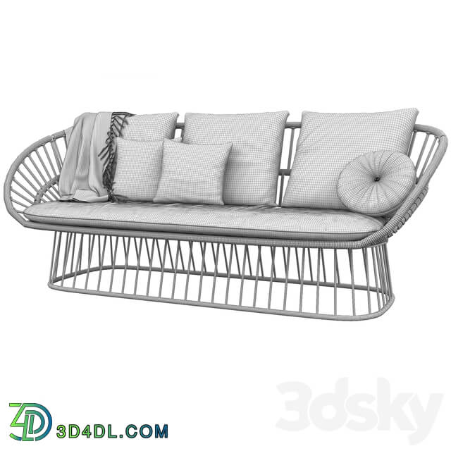 Cala 3 Seater Garden Sofa By Kettal