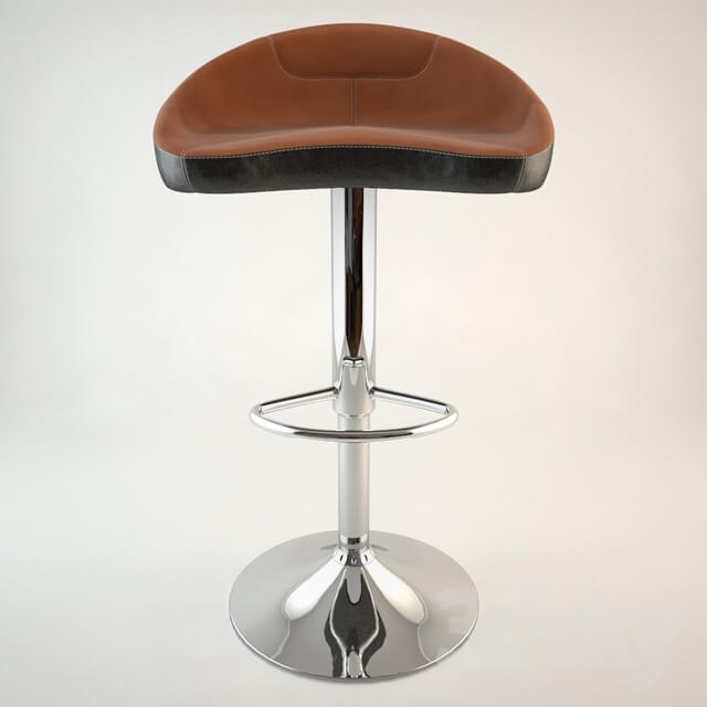 Slugger Bar Stool Black With Tan Stitching