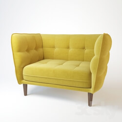 Avro Modern Yellow Fabric Chair 