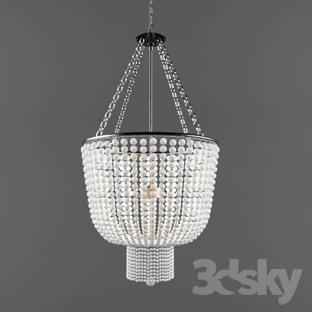 aerin JACQUELINE WHITE CHANDELIER