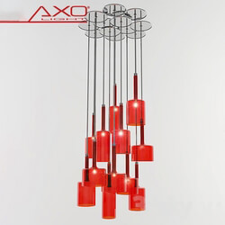 AXO LIGHT Spillray SP SPILL 12 red Pendant light 3D Models 