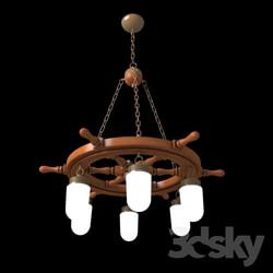 Cremasco 4027 6S BRSF BI Pendant light 3D Models 