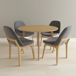 Table Chair Modern Dining Table Eiffel Wood Chair 