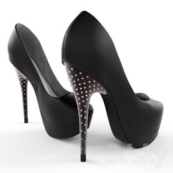 high heels with rhinestones Footwear 3D Models 