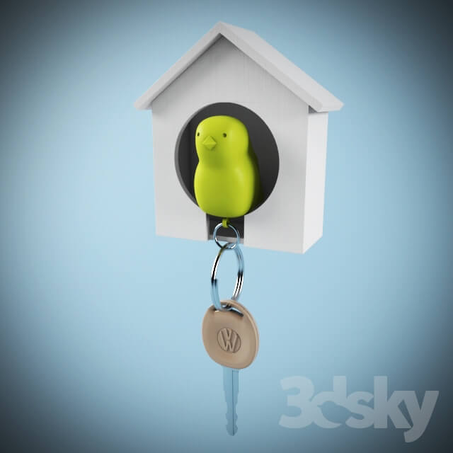 Keychain with the House Sparrow