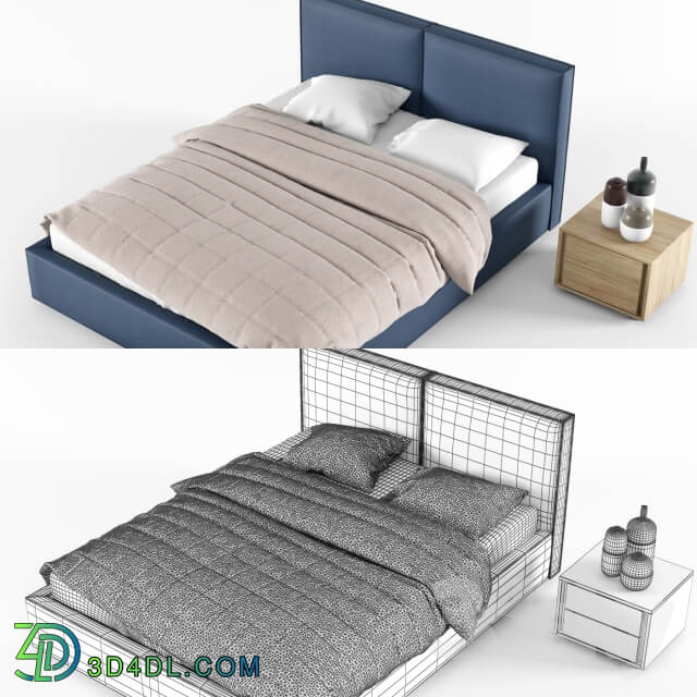 Bed Bed and bedside table decor company Zegen 