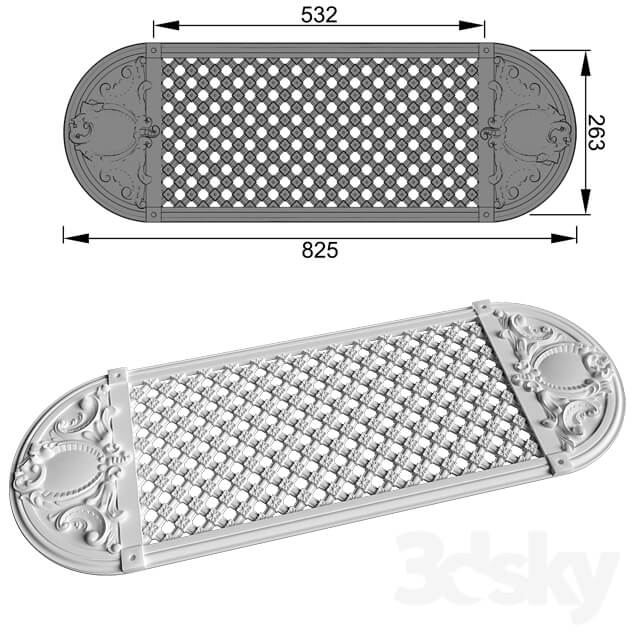 Miscellaneous Vent Grill plastic and gypsum