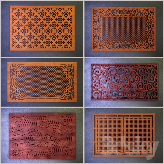 Other decorative objects Decorative screens a lattice a collection of 2 