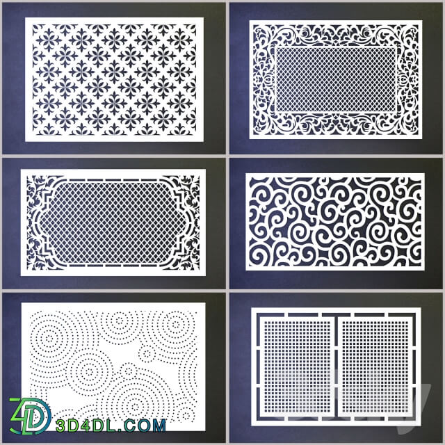 Other decorative objects Decorative screens a lattice a collection of 2 