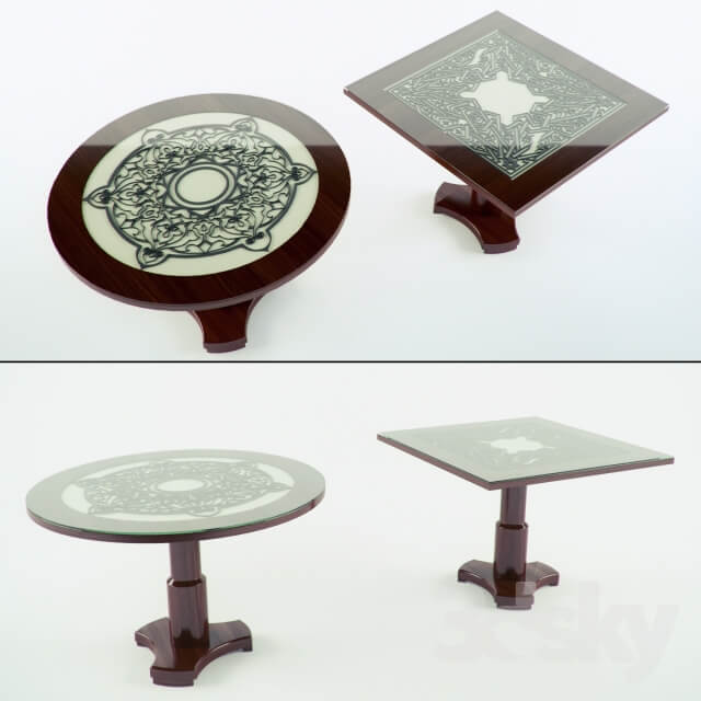 Tables with wrought pattern