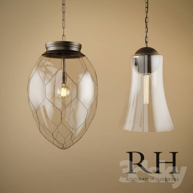 COLLINS PENDANT amp GLASS BANQUE PENDANT Pendant light 3D Models