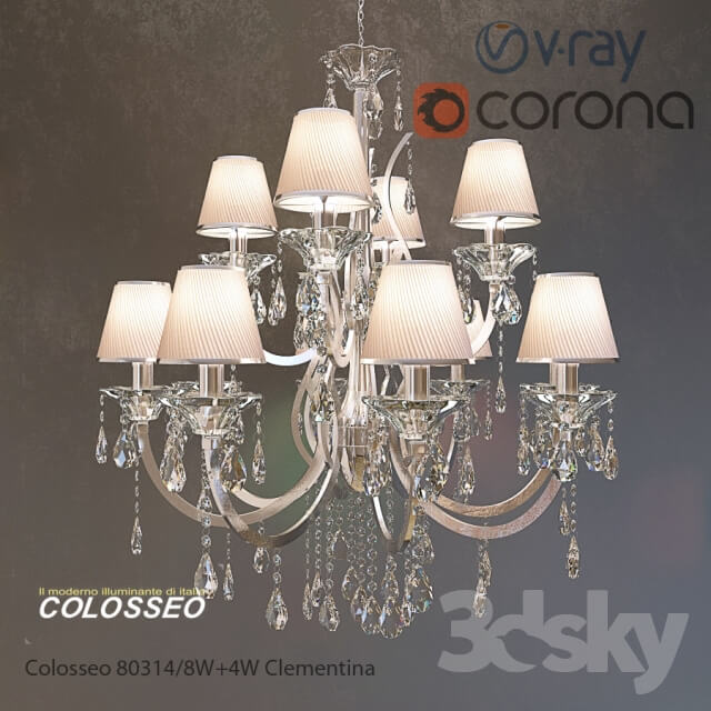 COLOSSEO chandelier 80314 8 4 CLEMENTINA Chrome