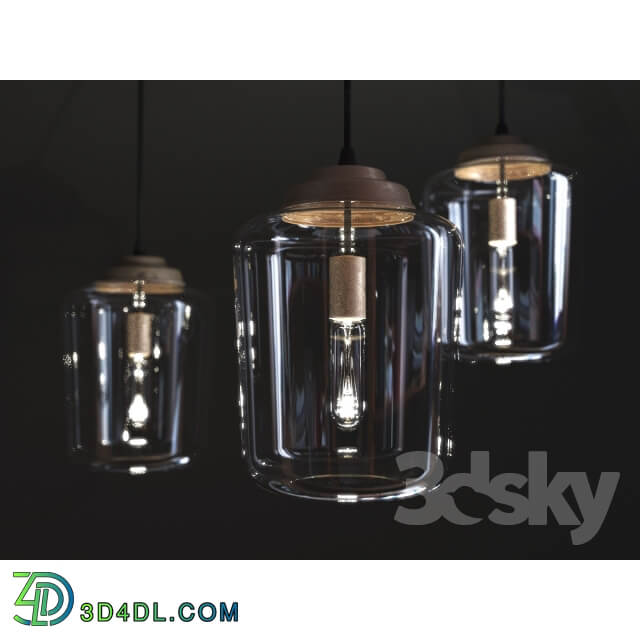 Glass pendant light