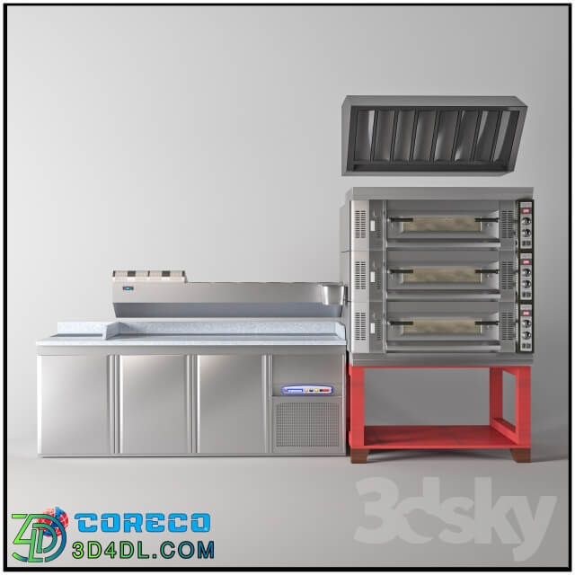 Refrigerated tables pizzafied Coreco oven