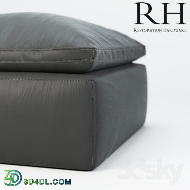 CLOUD TRACK ARM LEATHER OTTOMAN