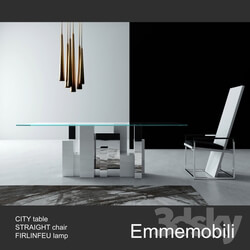 Table Chair Emmemobili furniture set 