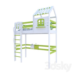 BED ATTIC HOUSE ENAMEL OM 3D Models 3DSKY 