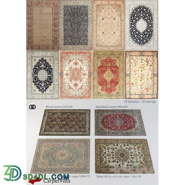 Carpet Vista 5 piece Persian rugs