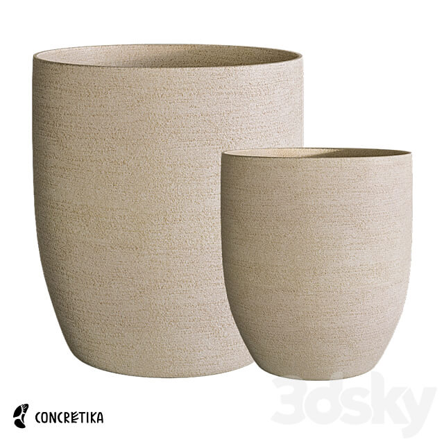 Concretika Collection of Planters Vase3 Surface Om 3D Models 3DSKY