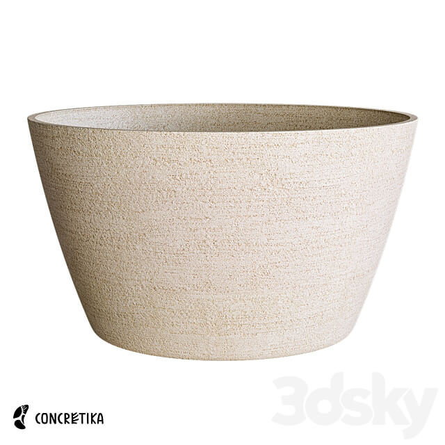 CONCRETIKA collection of planters BOWL surface OM 3D Models 3DSKY