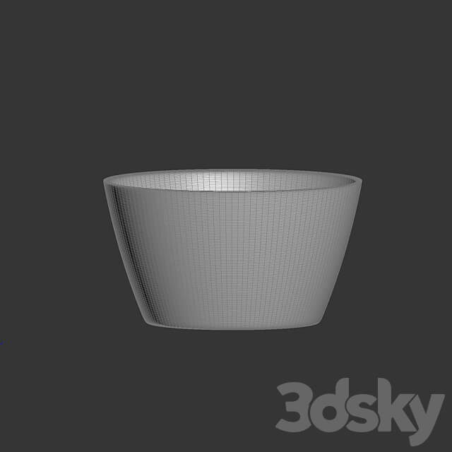 CONCRETIKA collection of planters BOWL surface OM 3D Models 3DSKY