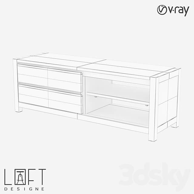Console LoftDesigne 476 model Sideboard Chest of drawer 3D Models 3DSKY