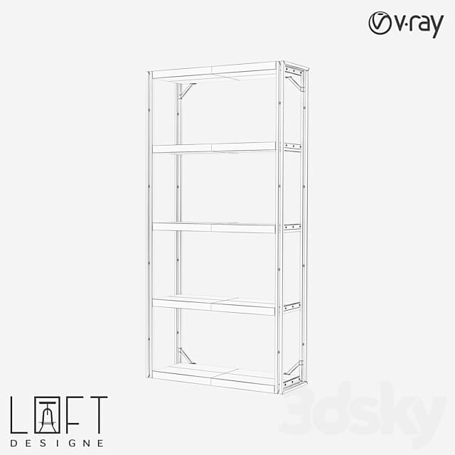 Shelving unit LoftDesigne 510 model 3D Models 3DSKY