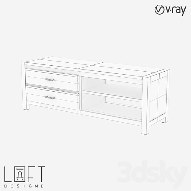 Console LoftDesigne 534 model Sideboard Chest of drawer 3D Models 3DSKY