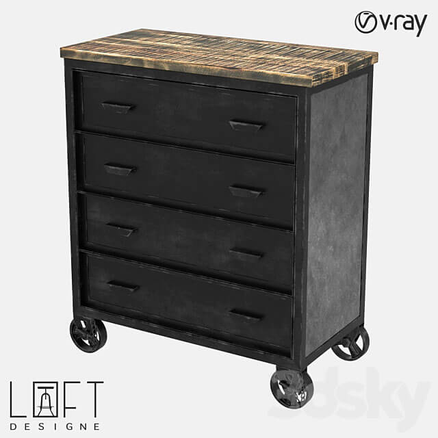 Chest of drawers LoftDesigne 7017 model Sideboard Chest of drawer 3D Models 3DSKY