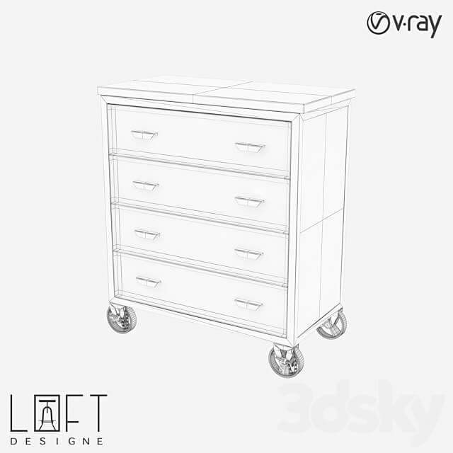 Chest of drawers LoftDesigne 7017 model Sideboard Chest of drawer 3D Models 3DSKY