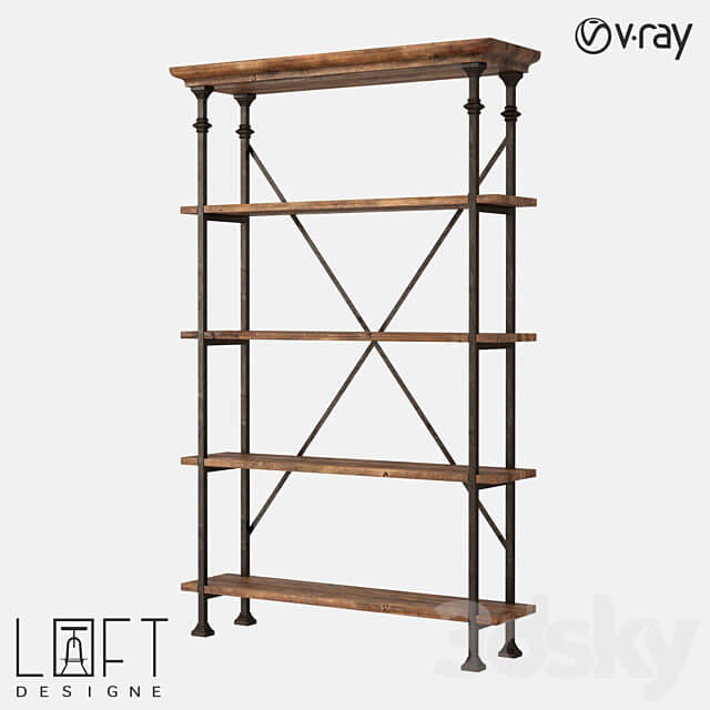 Shelving unit LoftDesigne 7091 model 3D Models 3DSKY