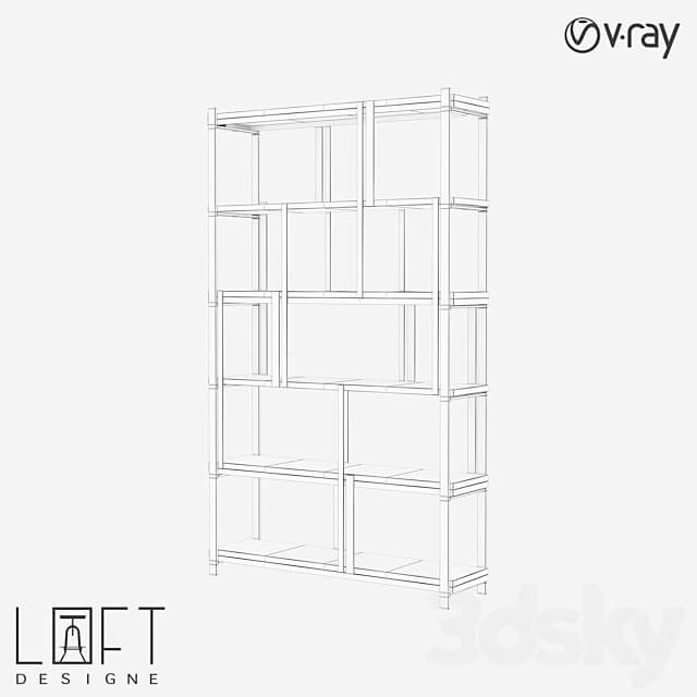 Shelving unit LoftDesigne 7140 model 3D Models 3DSKY