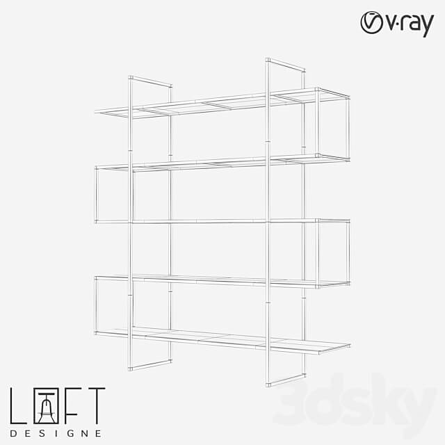 Shelving unit LoftDesigne 7394 model 3D Models 3DSKY