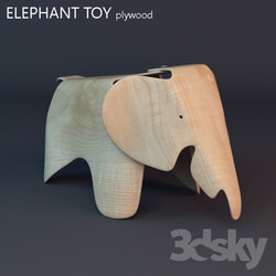 Elephant wood toy 