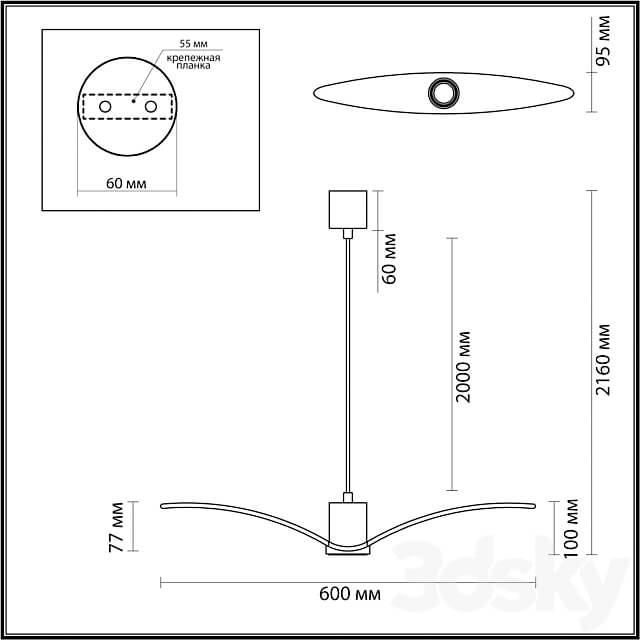 ODEON LIGHT 4900 1A 4901 1A 4902 1A 4903 1A 4904 1A BIRDS Pendant light 3D Models 3DSKY