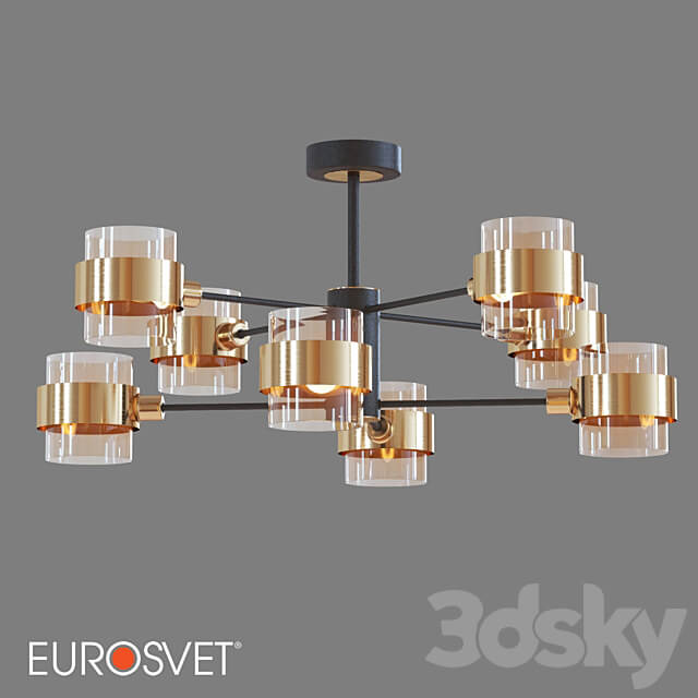 OM Ceiling chandelier in loft style Eurosvet 70127 8 Arcada Ceiling lamp 3D Models 3DSKY