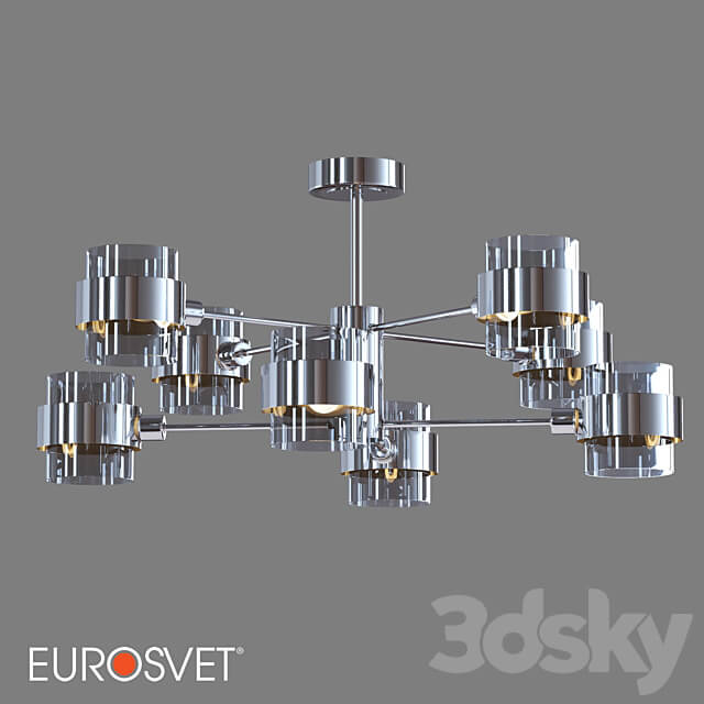 OM Ceiling chandelier in loft style Eurosvet 70127 8 Arcada Ceiling lamp 3D Models 3DSKY