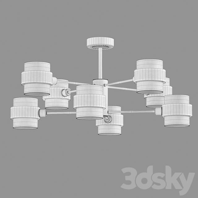 OM Ceiling chandelier in loft style Eurosvet 70127 8 Arcada Ceiling lamp 3D Models 3DSKY