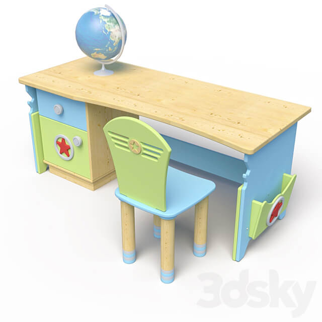 OM GROWING TABLE AVIATOR Table Chair 3D Models 3DSKY