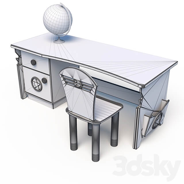 OM GROWING TABLE AVIATOR Table Chair 3D Models 3DSKY