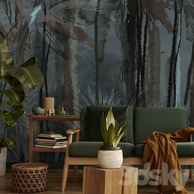 Designer wallpaper VETVE 21 pack 3 3D Models 3DSKY