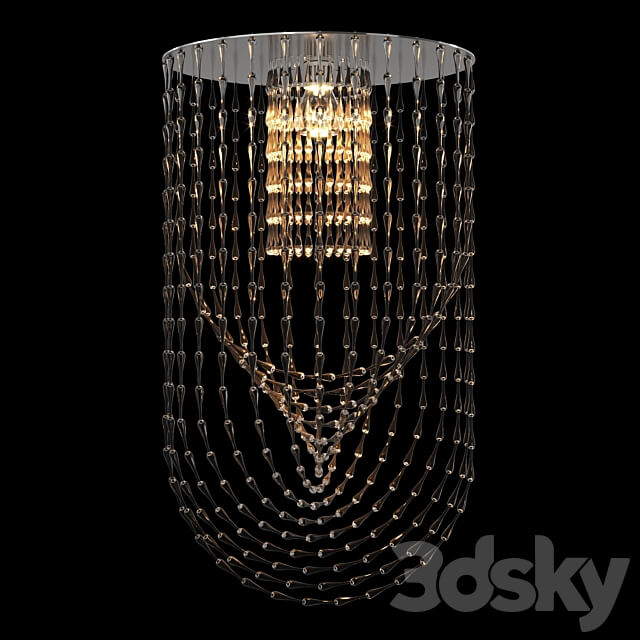 Ceiling lamp chandelier Viabizzuno Gocce Cupola Grande Pendant light 3D Models 3DSKY